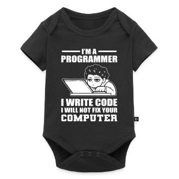 Développeur de logiciels de programmation humoristique - Body à manches courtes Premium Bébé - noir - Devant