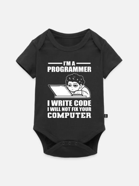 Programmierhumor Softwareentwickler - Baby Premium Kurzarmbody - Schwarz
