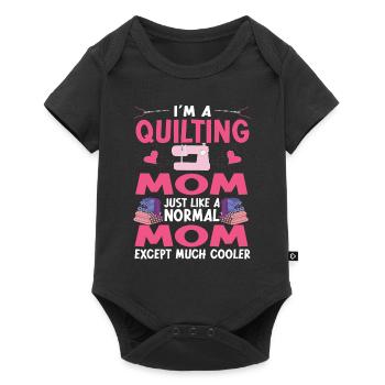Quilten Geschenk Nähen Stricken Quilter - Baby Premium Kurzarmbody - Schwarz - Vorne