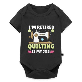 Quilting Gift Sewing Knitting Quilter - Baby Premium short-sleeve bodysuit - black - Front