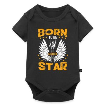 Born To Be A Rock Star Kids Guitariste Rock - Body à manches courtes Premium Bébé - noir - Devant