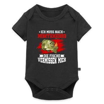 Ich Muss Nach Montenegro Die Fische Vermissen Mich - Baby Premium Kurzarmbody - Schwarz - Vorne