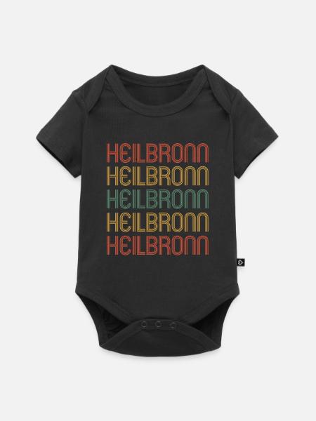 Heilbronnerin Heilbronner Heilbronn - Baby Premium Kurzarmbody - Schwarz