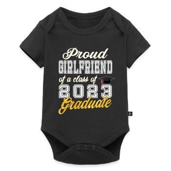 Girlfriend of Graduate - Proud Girlfriend of a Cla - Baby Premium short-sleeve bodysuit - black - Front