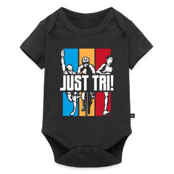 Just TRI Triathlon Bike Triathlete Training Pro - Baby Premium short-sleeve bodysuit - black - Front
