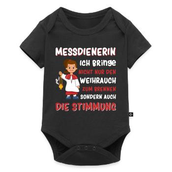 Messdiener Ministrant - Baby Premium Kurzarmbody - Schwarz - Vorne
