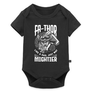 FA-THOR comme un père juste un Viking beaucoup plus puissant - Body à manches courtes Premium Bébé - noir - Devant