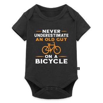 Never Underestimate an Old Man With a Bike - Baby Premium short-sleeve bodysuit - black - Front