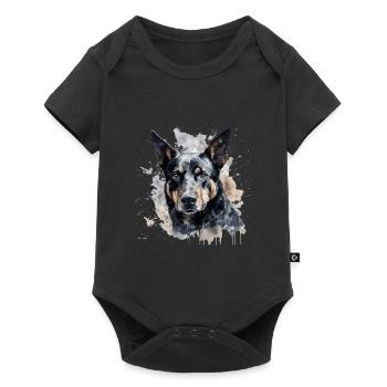 Kelpie australien - Body à manches courtes Premium Bébé - noir - Devant