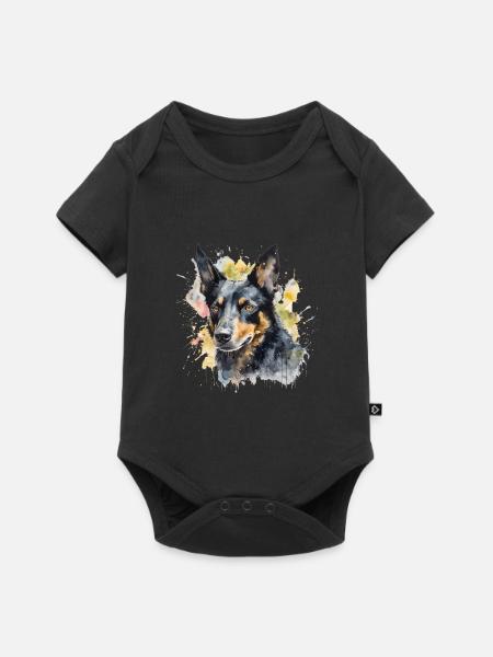 Australian Kelpie - Baby Premium Kurzarmbody - Schwarz