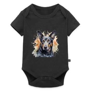 Kelpie australien - Body à manches courtes Premium Bébé - noir - Devant