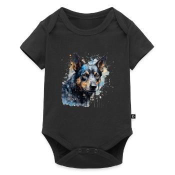 Kelpie australien - Body à manches courtes Premium Bébé - noir - Devant