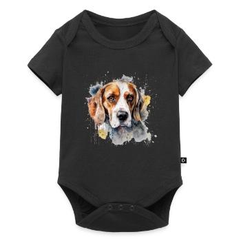 Beagle - Baby Premium short-sleeve bodysuit - black - Front