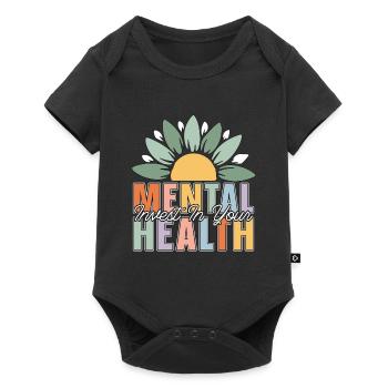 Mental Health Invest In Your Mental Health Care - Baby Premium Kurzarmbody - Schwarz - Vorne