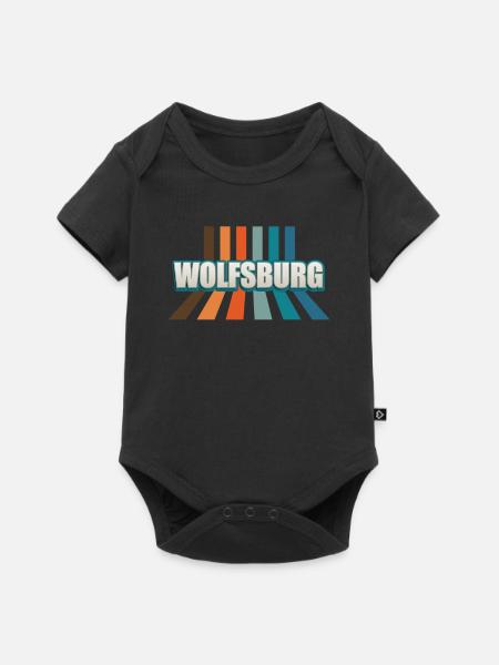 Wolfsburgerin Wolfsburger Wolfsburg - Baby Premium Kurzarmbody - Schwarz