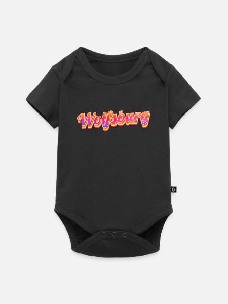 Wolfsburgerin Wolfsburger Wolfsburg - Baby Premium Kurzarmbody - Schwarz