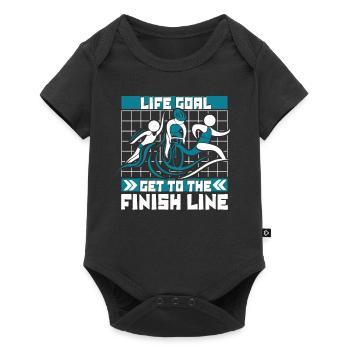 Objectif de vie Atteindre la ligne d’arrivée Entraînement Pro - Body à manches courtes Premium Bébé - noir - Devant