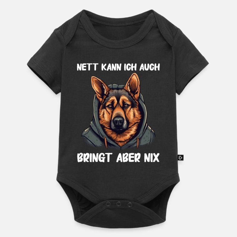 Deutscher Schäferhund Hund Malinois - Baby Premium Kurzarmbody - Schwarz