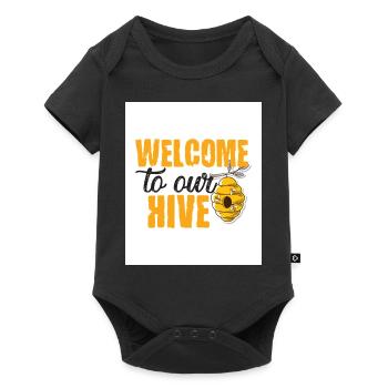 Bienvenue dans notre ruche - Body à manches courtes Premium Bébé - noir - Devant