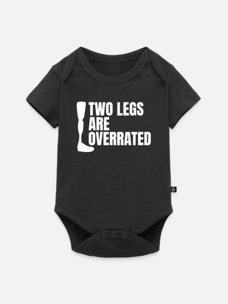 Amputiertes Bein Prothese Geschenk - Baby Premium Kurzarmbody - Schwarz