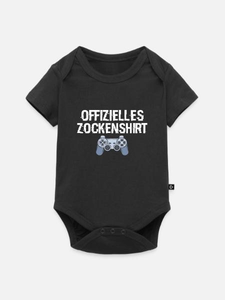 Zocken - Baby Premium Kurzarmbody - Schwarz