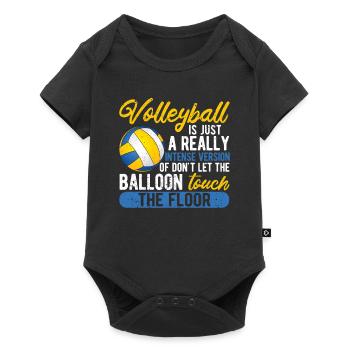 Volleyball ist nur eine wirklich intensive Version - Baby Premium Kurzarmbody - Schwarz - Vorne