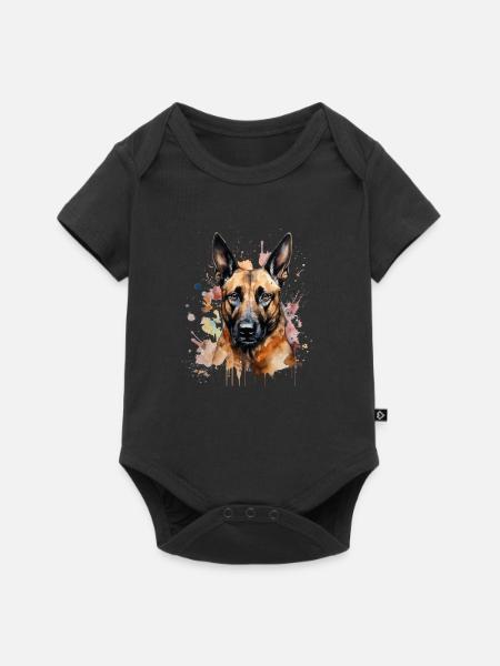 Belgian Malinois - Baby Premium Kurzarmbody - Schwarz