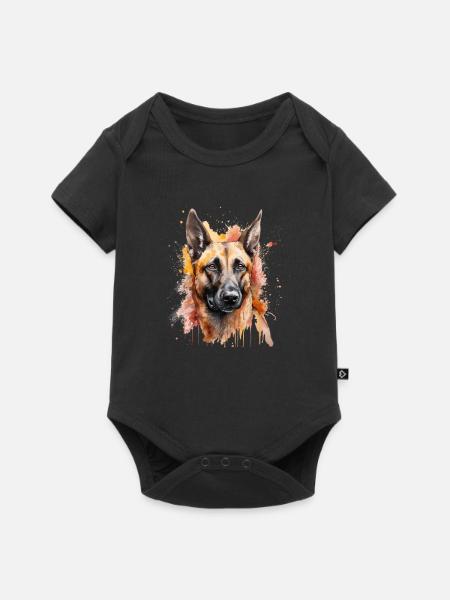Belgian Malinois - Baby Premium Kurzarmbody - Schwarz