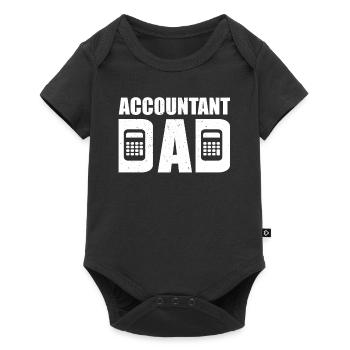 Comptable Papa Outfit Comptabilité fiscale - Body à manches courtes Premium Bébé - noir - Devant