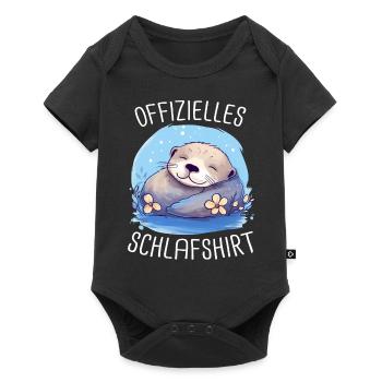 Otter Seeotter - Baby Premium Kurzarmbody - Schwarz - Vorne