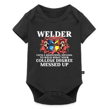 Welder Funny Funny Sweat Gift - Baby Premium short-sleeve bodysuit - black - Front