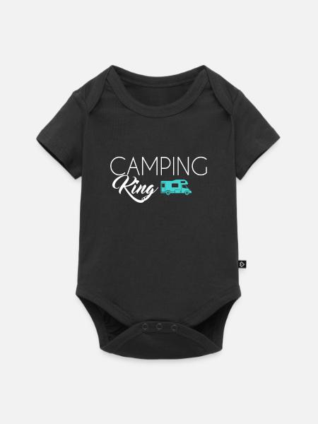 Camping King - Baby Premium Kurzarmbody - Schwarz