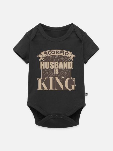 Skorpion Ehemann Ist König - Baby Premium Kurzarmbody - Schwarz