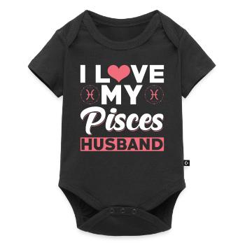 I love my Pisces husband - Baby Premium short-sleeve bodysuit - black - Front