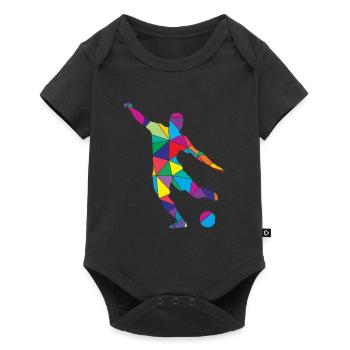 Low Poly Goalkeeper Polygon Soccer - Baby Premium short-sleeve bodysuit - black - Front