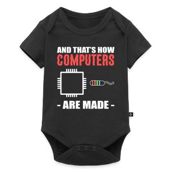 And that's how computers are made technician - Baby Premium short-sleeve bodysuit - black - Front