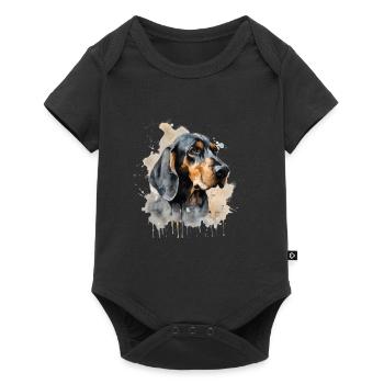 Black and Tan Coonhound - Baby Premium short-sleeve bodysuit - black - Front