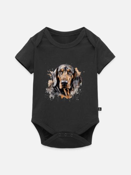 Black and Tan Coonhound - Baby Premium Kurzarmbody - Schwarz
