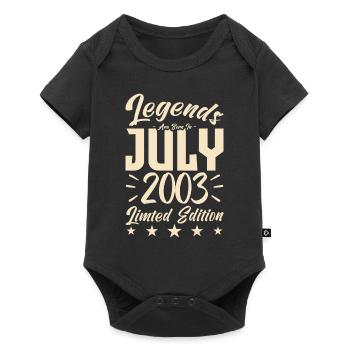 Naissance En Juillet 2003. Cadeau d'anniversaire. - Body à manches courtes Premium Bébé - noir - Devant