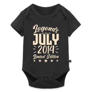 Naissance En Juillet 2014. Cadeau d'anniversaire. - Body à manches courtes Premium Bébé - noir - Devant