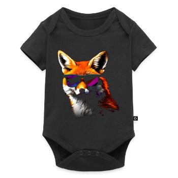 Fox Animal Lover Gift Animal Sunglasses - Baby Premium short-sleeve bodysuit - black - Front
