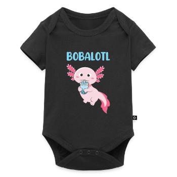 Boba Bubble Tea Cup in Anime Style - Baby Premium short-sleeve bodysuit - black - Front