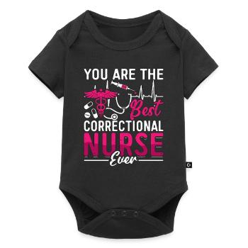 Infirmière correctionnelle Vous êtes la meilleure infirmière en prison - Body à manches courtes Premium Bébé - noir - Devant