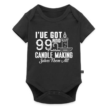 Candle Making Candle making Solves All Problems - Baby Premium short-sleeve bodysuit - black - Front