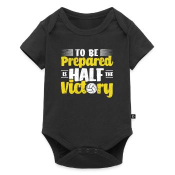 Being prepared is half the victory volleyball - Baby Premium short-sleeve bodysuit - black - Front