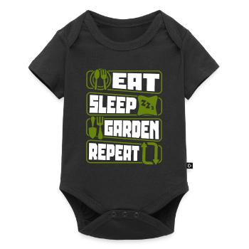 Eat Sleep Garden Repeat Allotment Garden Horticulture - Baby Premium short-sleeve bodysuit - black - Front
