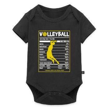 Joueurs de volleyball Entraîneurs Fans Sports d’équipe - Body à manches courtes Premium Bébé - noir - Devant