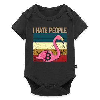 Je déteste les gens | Bitcoin - Body à manches courtes Premium Bébé - noir - Devant