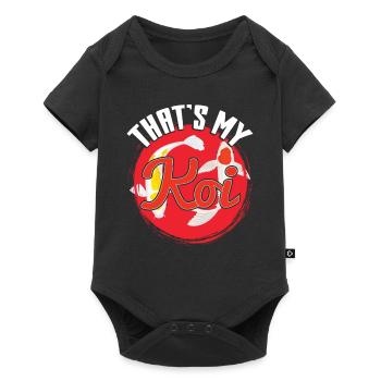 That's My Koi Ying Yang - Baby Premium Kurzarmbody - Schwarz - Vorne