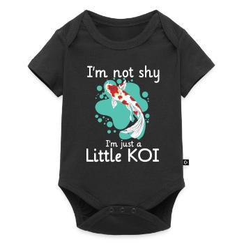 Im Not Shy Im Just A Little Koi - Baby Premium Kurzarmbody - Schwarz - Vorne